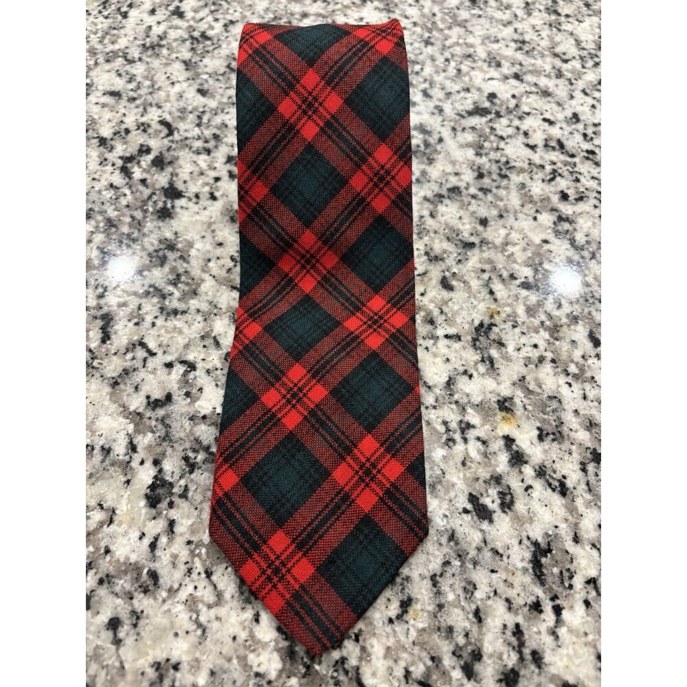 Vintage Brooks Brothers Men's Classic Plaid Neck Tie Wool USA
